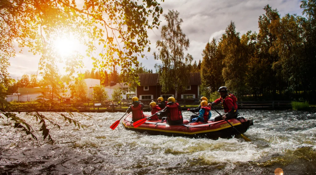 River rafting in summer Ruka Safaris Lapland Finland scaled 1