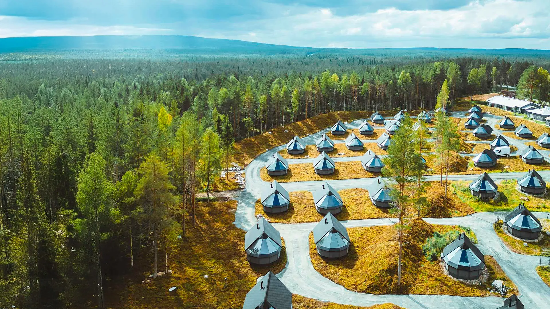 summer aerials from apukka resort rovaniemi lapland finland 19e