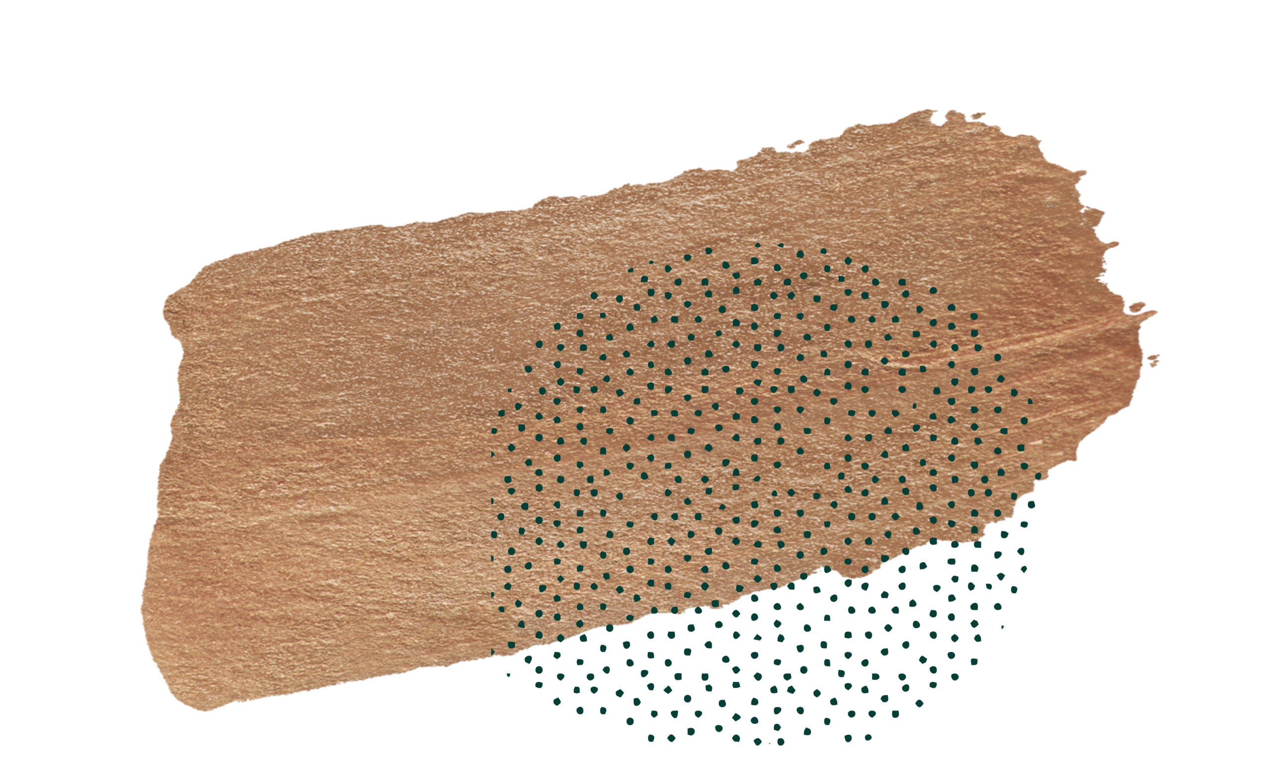 Gold brush stroke 2 with green dots scaled